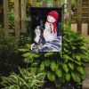 Bernese Mountain Dog 7 with Snowman Garden Flag
