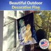 Golden Retriever 8 with Snowman House Flag