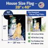 Golden Retriever 8 with Snowman House Flag