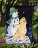 Golden Retriever 8 with Snowman Garden Flag
