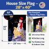 Golden Retriever 10 with Snowman House Flag