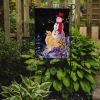 Golden Retriever 10 with Snowman Garden Flag