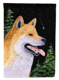 Shiba Inu 5 Starry Night Garden Flag