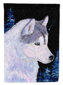 Siberian Husky 3 Starry Night Garden Flag