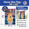 Golden Retriever 13 House Flag