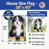 Bernese Mountain Dog 15 House Flag