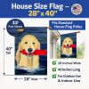 Golden Retriever 27 House Flag