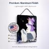 Bearded Collie "with Snowman" Wall or Door Hanging Prints