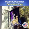 Golden Retriever 1 with Snowman House Flag