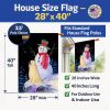 Golden Retriever 2 with Snowman House Flag