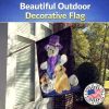 Golden Retriever 33 with Snowman House Flag