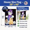 Golden Retriever 33 with Snowman House Flag