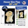 Golden Retriever 34 House Flag