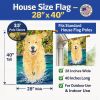 Golden Retriever 38 House Flag