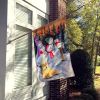 Golden Retriever 3 with Snowman House Flag