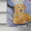 Golden Retriever 3 with Snowman House Flag