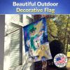 Golden Retriever 4 with Snowman House Flag