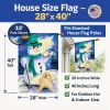 Golden Retriever 4 with Snowman House Flag