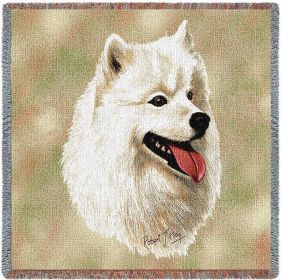 Samoyed - Lap Square Cotton Woven Throw