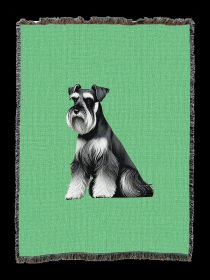 Schnauzer 2 Cotton Woven Throw