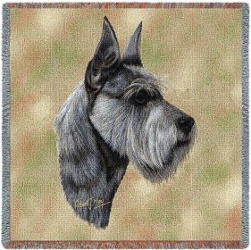 Schnauzer - Lap Square Cotton Woven Throw