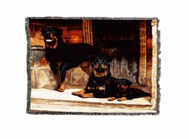 Rottweiler A Cotton Woven Throw