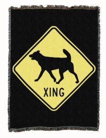 Dog Xing Cotton Woven Throw