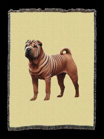 Shar Pei 2 Cotton Woven Throw