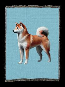 Shiba Inu Cotton Woven Throw