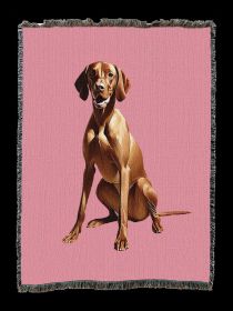 Vizsla 2 Cotton Woven Throw