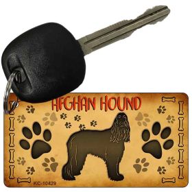 Afghan Hound Novelty Metal Keychain