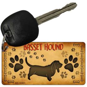 Basset Hound Novelty Metal Keychain
