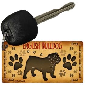 Bulldog Novelty Metal Keychain