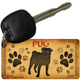 Pug Novelty Metal Keychain