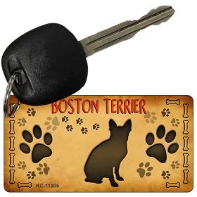 Boston Terrier Novelty Metal Keychain
