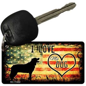 I Love My Dog Novelty Keychain