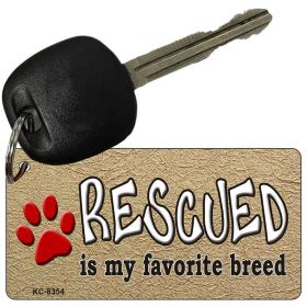 Rescued Is My Favorite Novelty Keychain