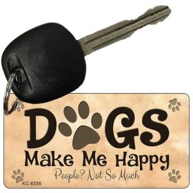 Dogs Make Me Happy Novelty Keychain