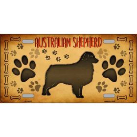 Australian Shepherd Metal License Plate