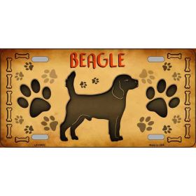Beagle Metal License Plate
