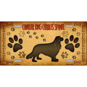 Cavalier King Charles Spaniel Metal License Plate