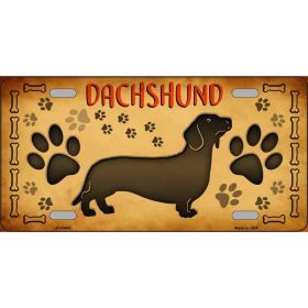 Dachshund Metal License Plate