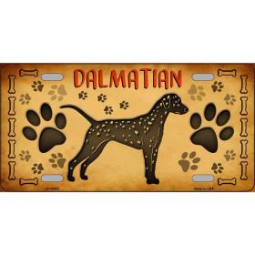 Dalmatian Metal License Plate