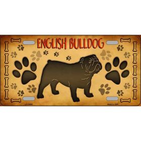 Bulldog Metal License Plate