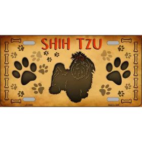 Shih Tzu Metal License Plate