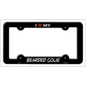 Bearded Collie Metal License Plate Frame
