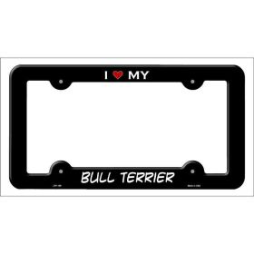 Bull Terrier Metal License Plate Frame