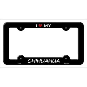 Chihuahua Metal License Plate Frame
