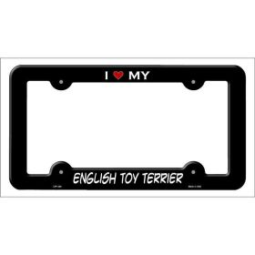 English Toy Terrier Metal License Plate Frame