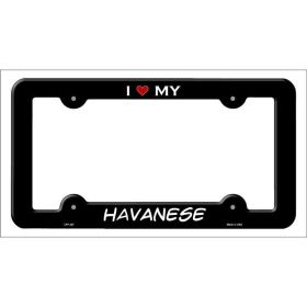 Havanese Metal License Plate Frame